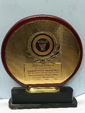 Winner award for outstanding performance