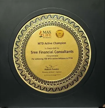 Max Life MTD Active Champion award, Vijayawada