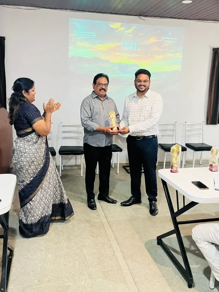 Award presentation at Srimata Associates